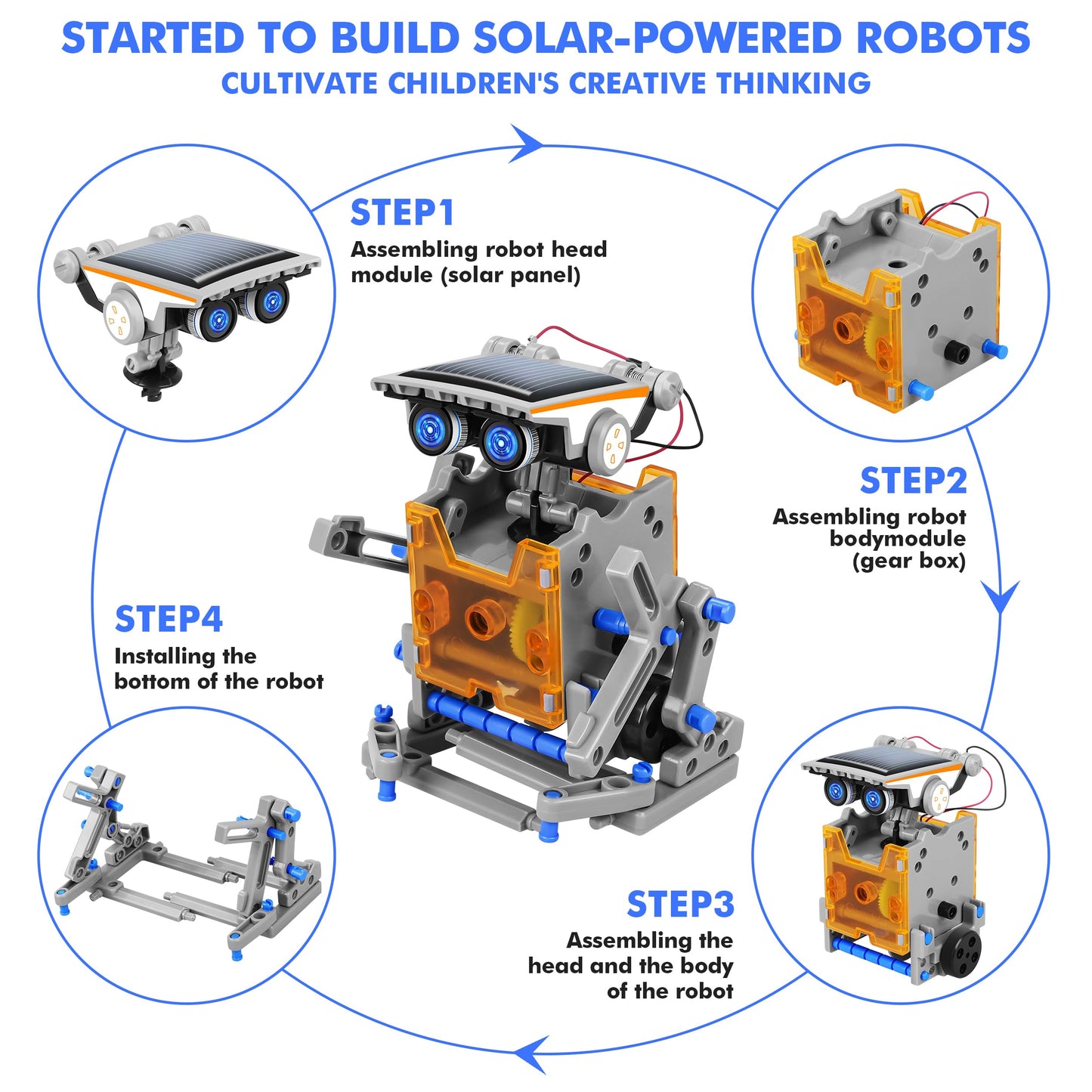 STEM 13-in-1 Educational Solar Power Robot Toys