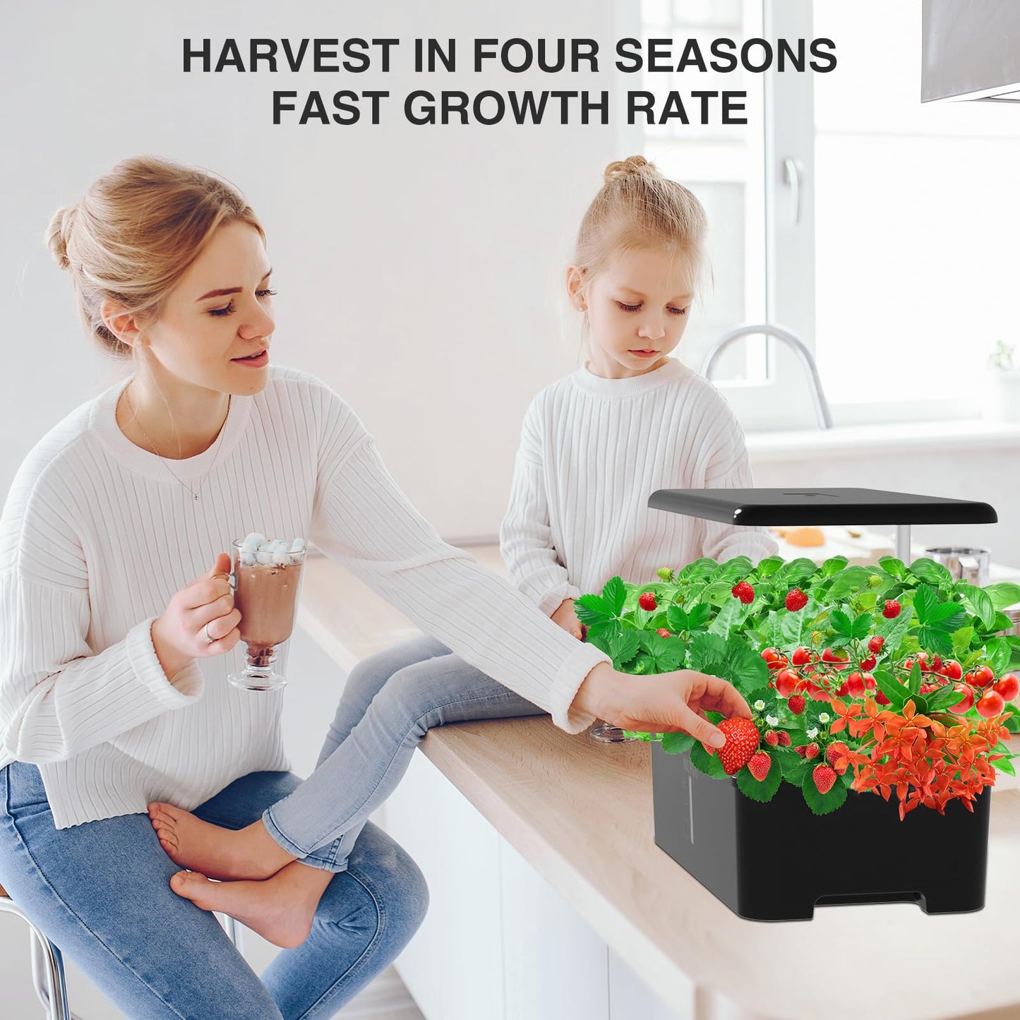 Hydroponics Growing System Herb Garden - 18 Pods Indoor Gardening System with LED Grow Light
