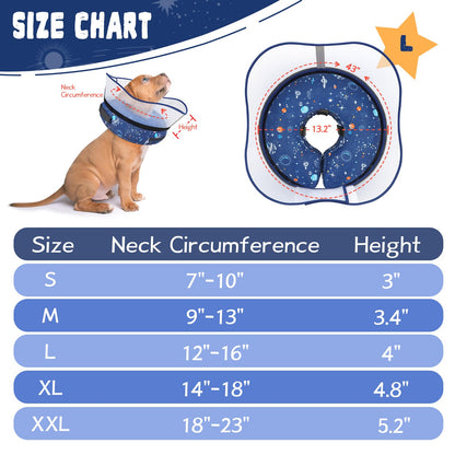 Elevated Inflatable Dog Cone Collar to Stop Licking, Dog Donut Collar After Surgery