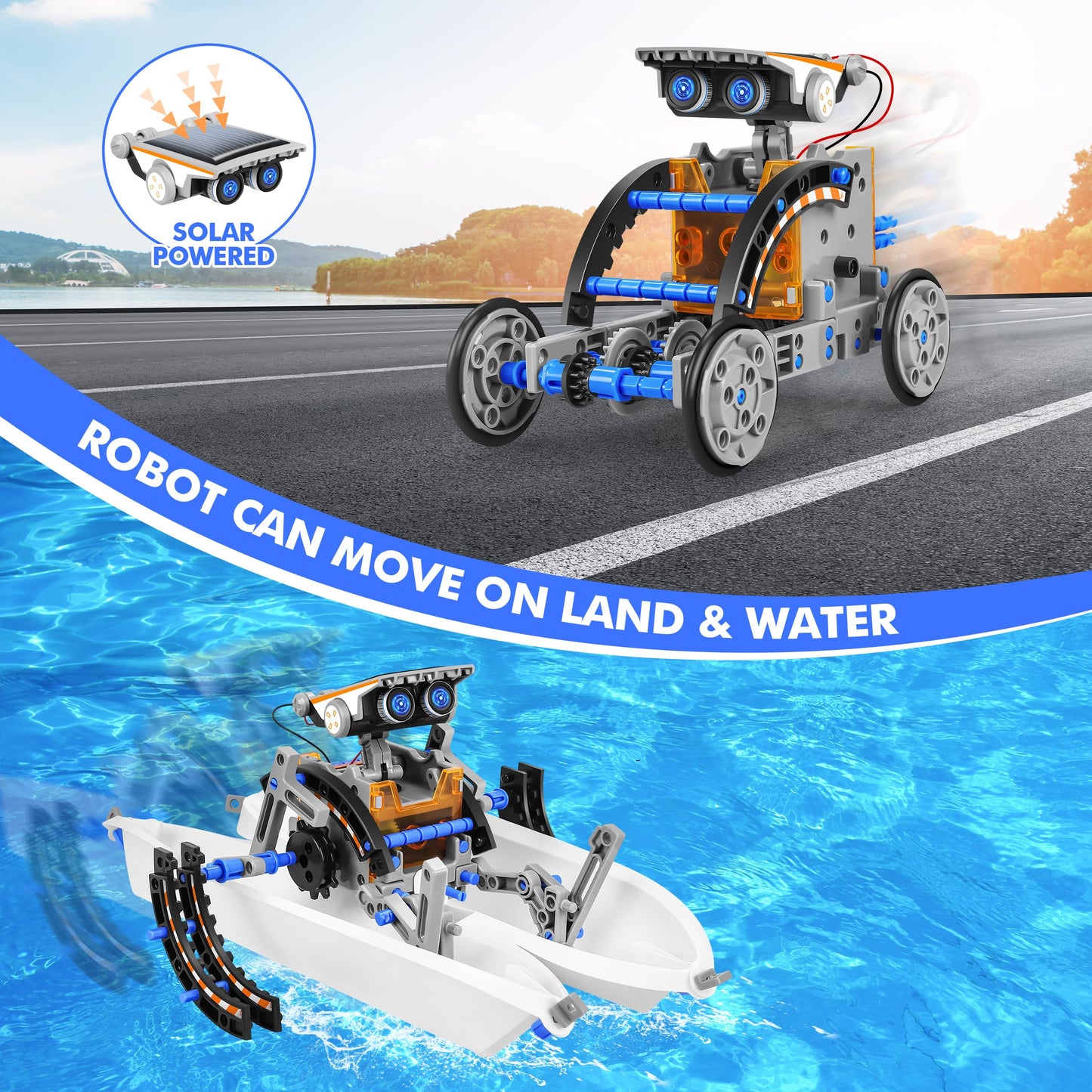 STEM 13-in-1 Educational Solar Power Robot Toys