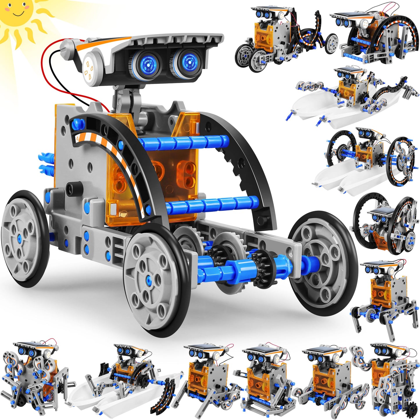 STEM 13-in-1 Educational Solar Power Robot Toys